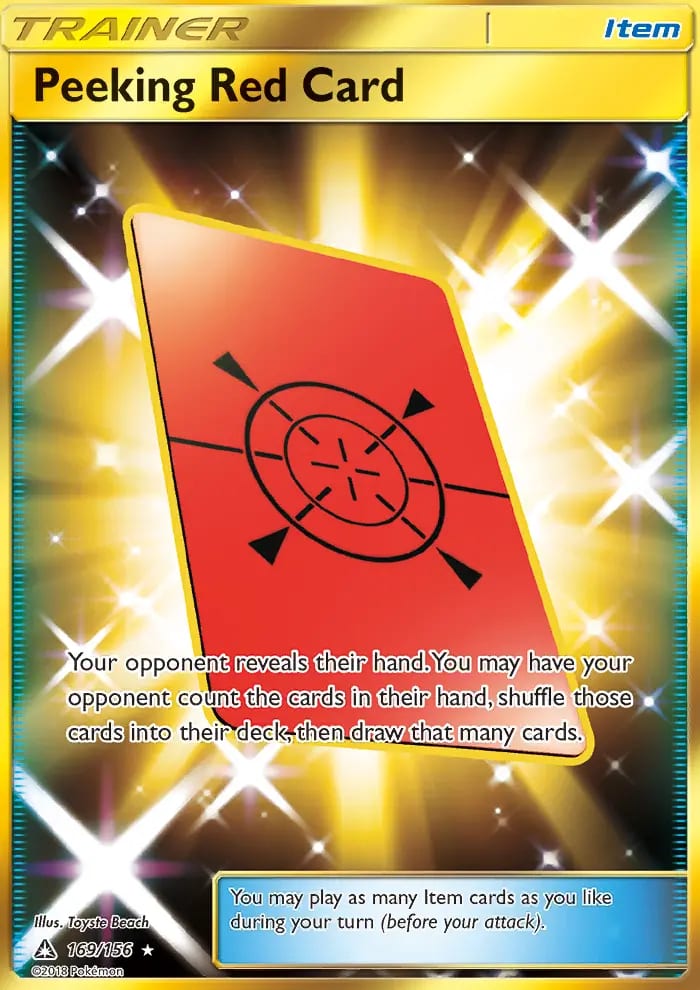 Peeking Red Card